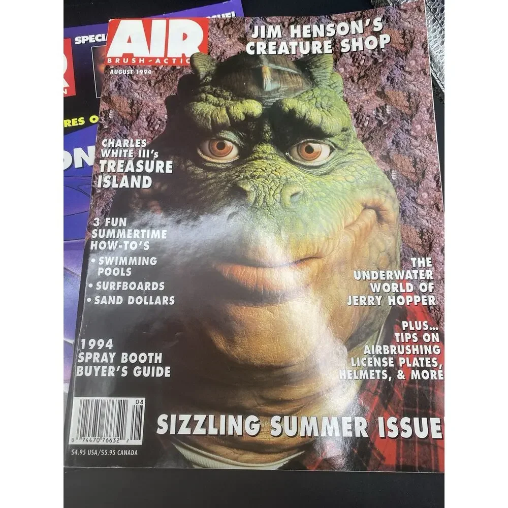 AIR BRUSH ACTION Magazines, LOT of 4 Issues 2003 - 1994, Vintage August